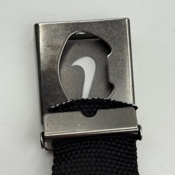 Nike Black Web Adjustable Belt Canvas Strap with Metal Buckle Fits Up To 47" - Picture 4 of 6